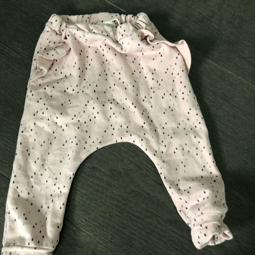 Boutique pants-Pink with gray & black tear drops